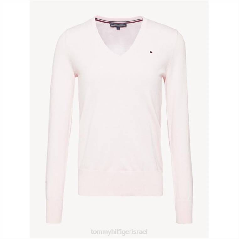 סוודר עם צווארון V של מורשת NX2019825 וָרוֹד Tommy Hilfiger