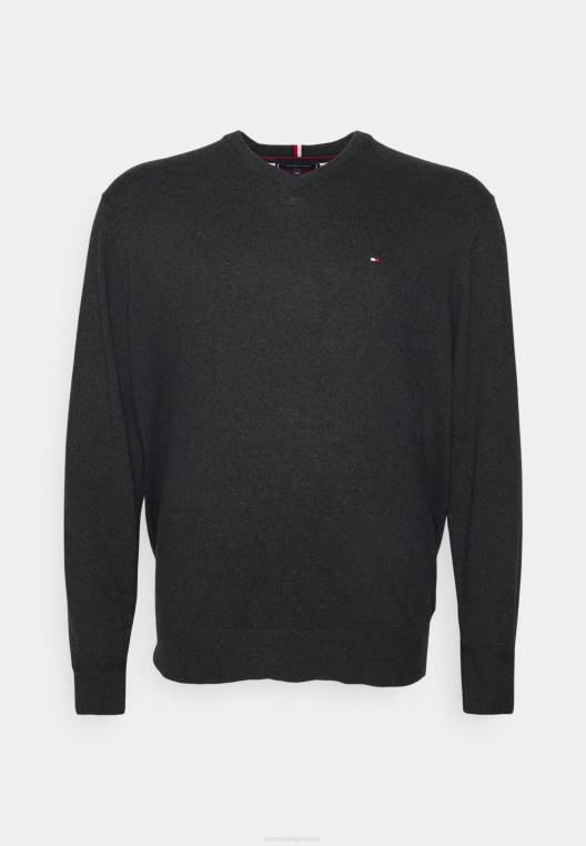 מגשר צוואר V של פימה NX205746 אפור כהה Tommy Hilfiger