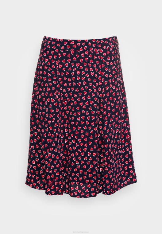 abo allover לב חצאית קפלים NX206406 יום האהבה בכל רחבי/שמי המדבר Tommy Hilfiger