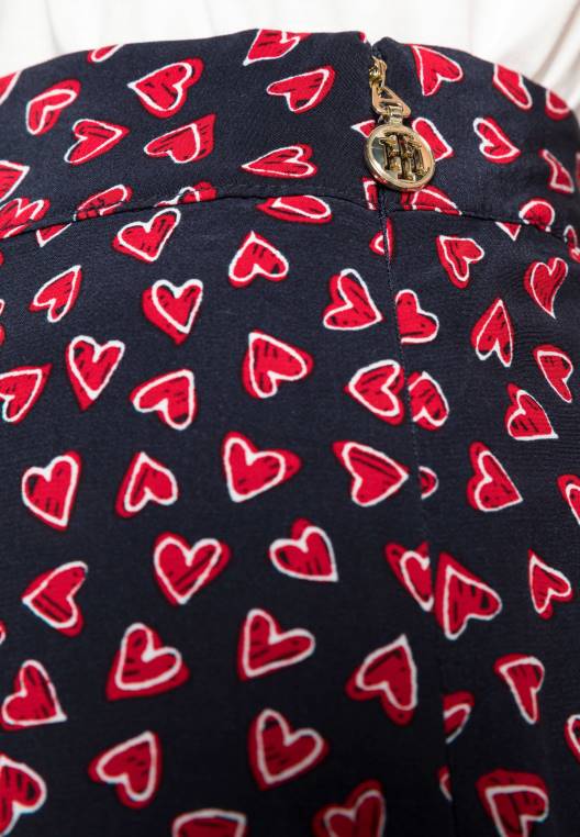 abo allover לב חצאית קפלים NX206406 יום האהבה בכל רחבי/שמי המדבר Tommy Hilfiger