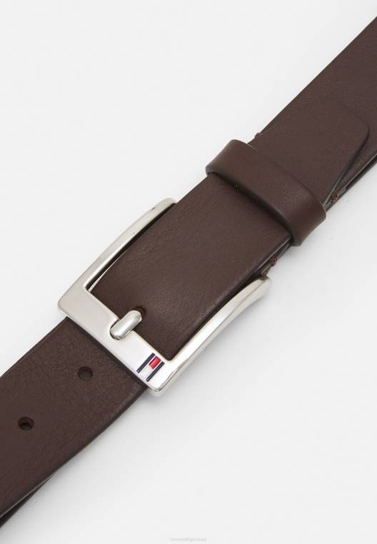 עסק חדש לחגורת aly belt NX205520 חום Tommy Hilfiger