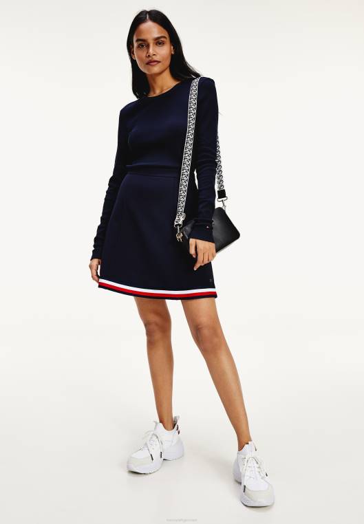 angela global חצאית קצרה חצאית קו NX207297 שמיים מדבריים Tommy Hilfiger