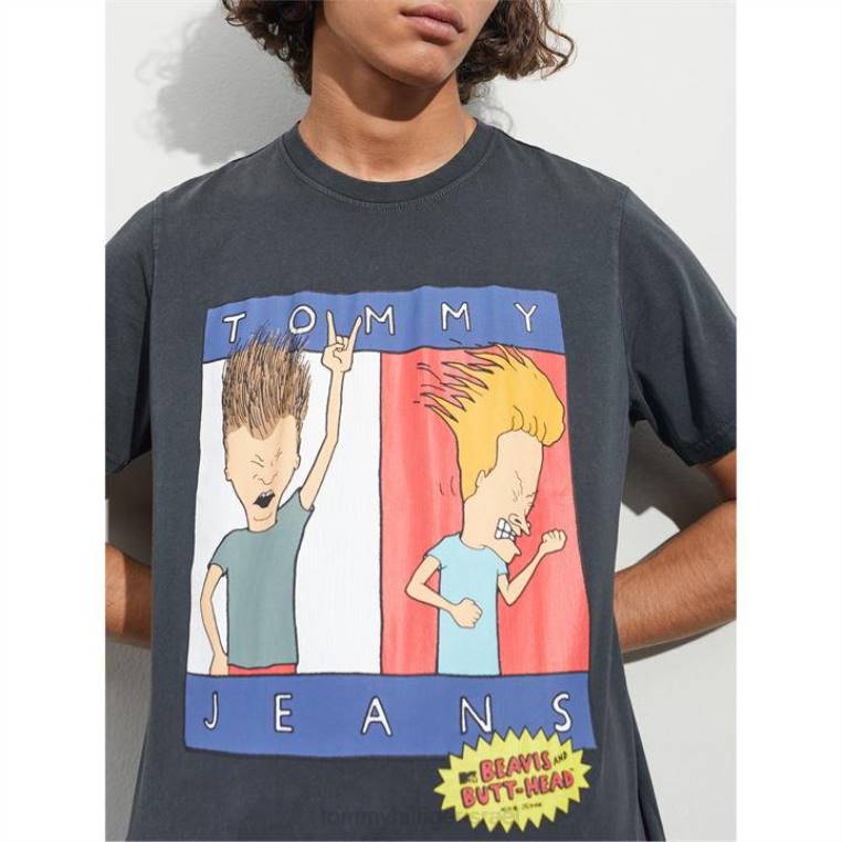 חולצת טריקו גברים של beavis עם שרוולים קצרים NX2020466 הַאֲפָלָה Tommy Hilfiger