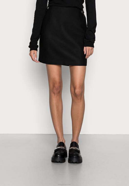 חצאית מיני חצאית קצרה עם כפתורי blend NX205599 שָׁחוֹר Tommy Hilfiger