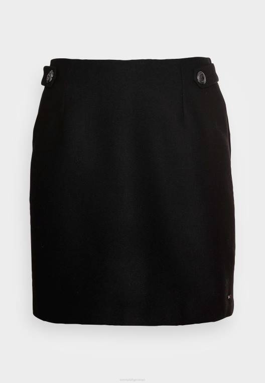 חצאית מיני חצאית קצרה עם כפתורי blend NX205599 שָׁחוֹר Tommy Hilfiger