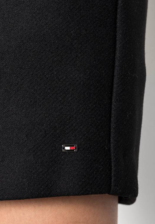 חצאית מיני חצאית קצרה עם כפתורי blend NX205599 שָׁחוֹר Tommy Hilfiger