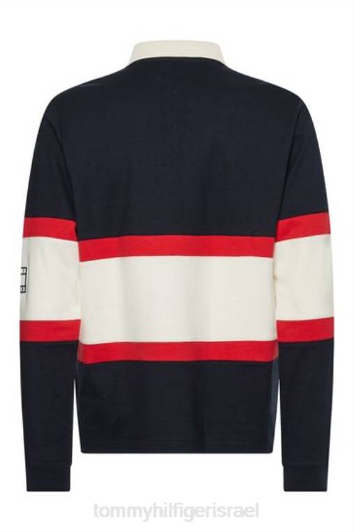 חולצת רוגבי blockstripe NX203533 כְּחוֹל Tommy Hilfiger
