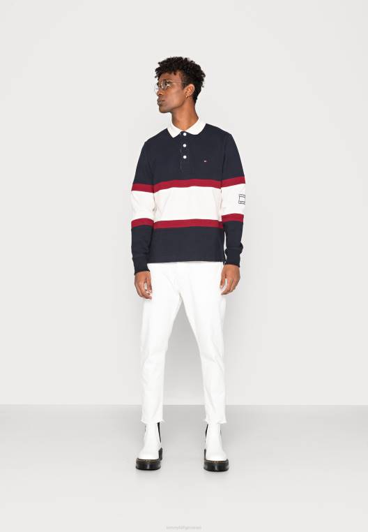 מגשר רוגבי blockstripe NX205203 שמיים מדבריים/רב Tommy Hilfiger