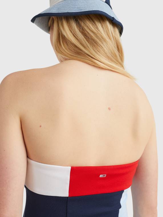 שמלת bodycon חסומה בצבע NX202045 דמדומים צי/מולטי Tommy Hilfiger