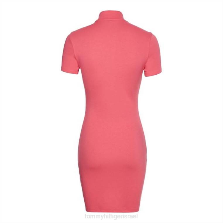 שמלת bodycon חתימה NX2020992 ורוד thw Tommy Hilfiger