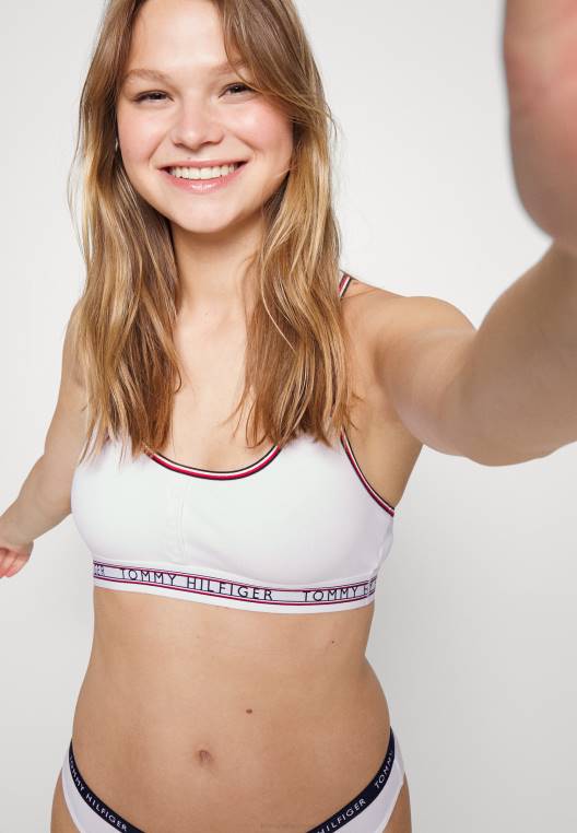 גוזי ברלט ללא קווים NX207073 לבן Tommy Hilfiger