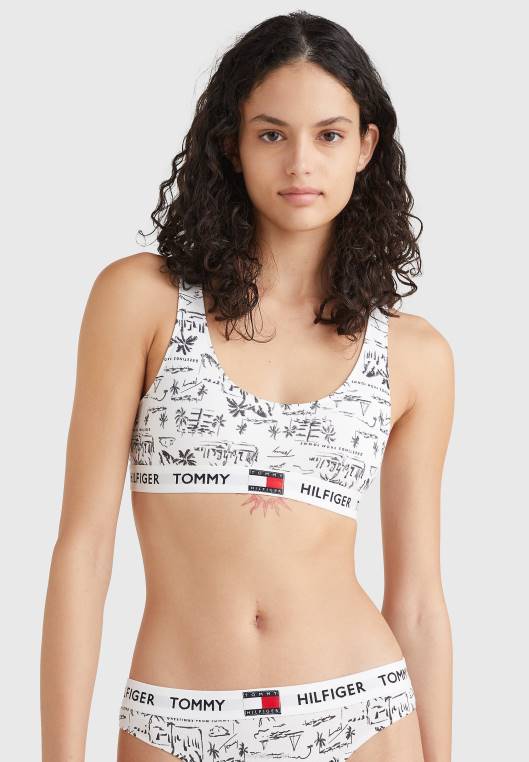 הדפס bustier NX207180 ברכות לבן Tommy Hilfiger