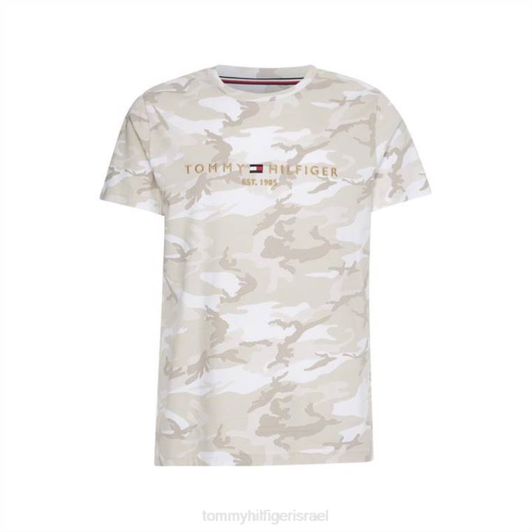 חולצת טי לוגו של camo NX2019870 ecru camo 0k4 Tommy Hilfiger