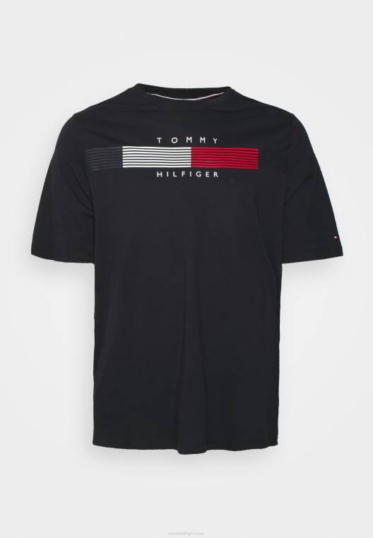 chest corp חולצת טריקו גרפית בהדפס טי NX204496 שמיים מדבריים Tommy Hilfiger