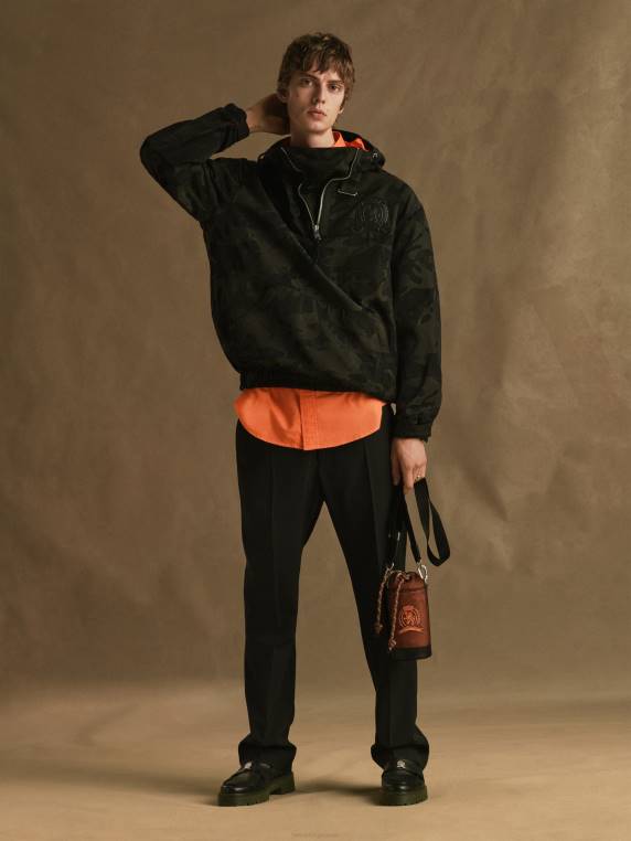 מכנסיים בגזרת crest NX201042 שָׁחוֹר Tommy Hilfiger