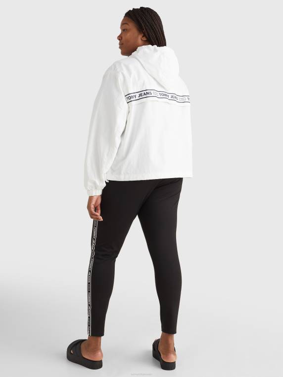 מעיל רוח עם לוגו curve של שיקגו NX202028 לבן Tommy Hilfiger