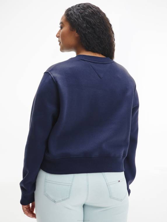 סווטשירט בכושר רגוע בקולג' curve NX202560 צי הדמדומים Tommy Hilfiger