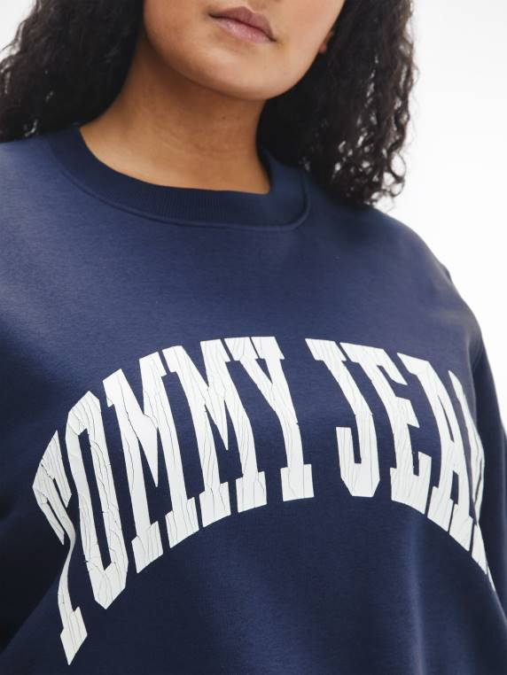 סווטשירט בכושר רגוע בקולג' curve NX202560 צי הדמדומים Tommy Hilfiger