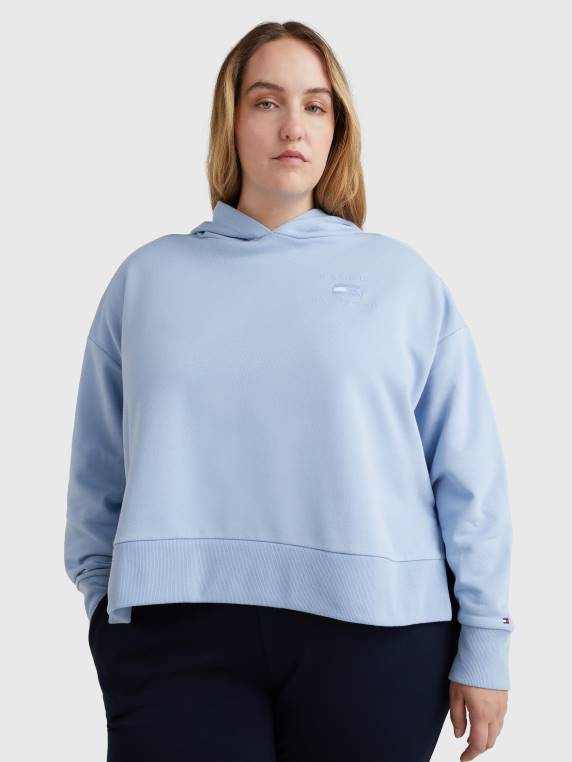 קפוצ'ונים בהתאמה רגועה עם לוגו צבע טבעי curve NX202585 כחול ירח Tommy Hilfiger