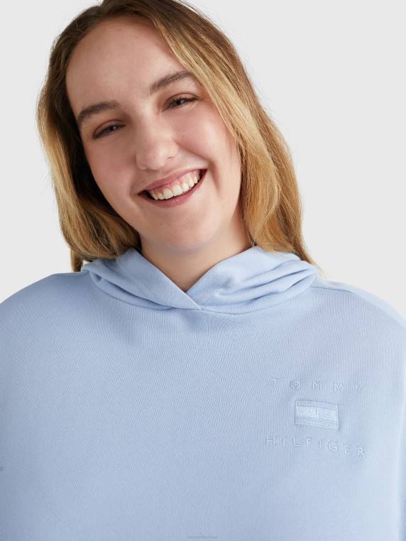 קפוצ'ונים בהתאמה רגועה עם לוגו צבע טבעי curve NX202585 כחול ירח Tommy Hilfiger