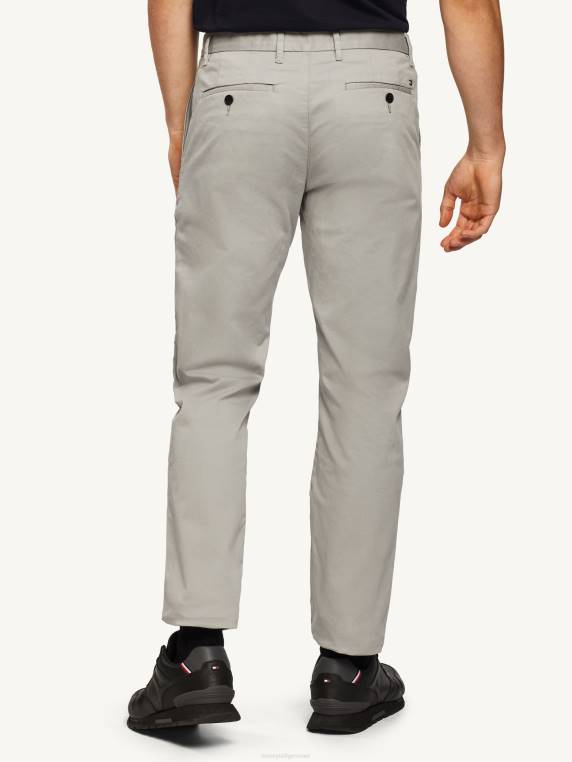 מכנסי צ'ינס בכושר ישר של denton 1985 NX201078 אפור ברזל Tommy Hilfiger