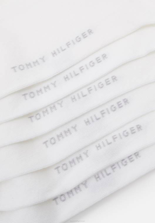 נעלי ספורט לגברים ecom 6 חבילות גרביים NX206738 לבן Tommy Hilfiger
