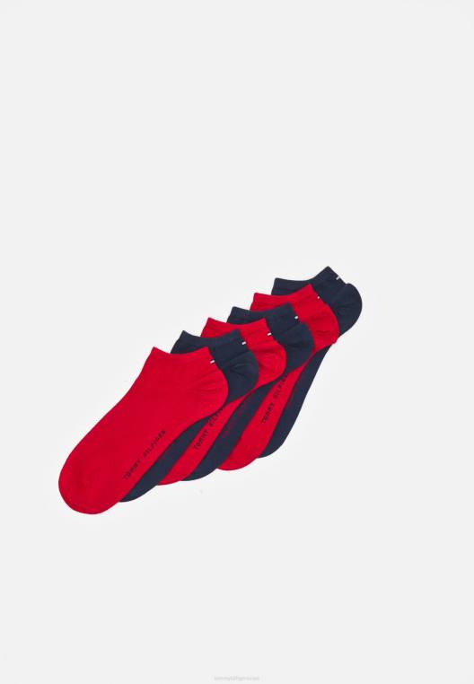 נעלי ספורט לגברים ecom 6 חבילות גרביים NX206803 אדום כחול Tommy Hilfiger