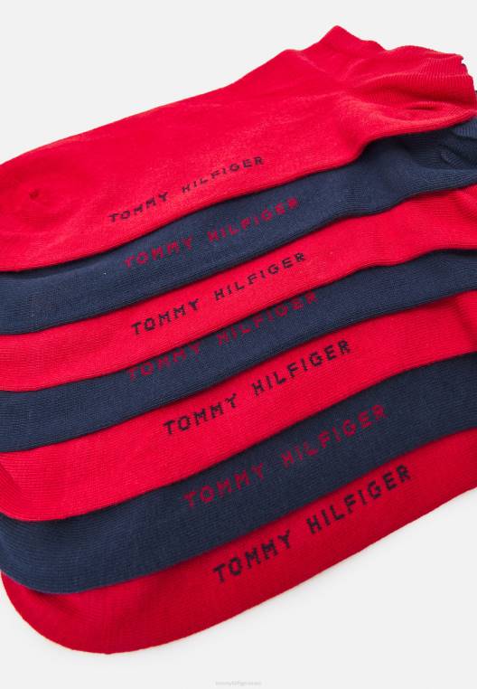 נעלי ספורט לגברים ecom 6 חבילות גרביים NX206803 אדום כחול Tommy Hilfiger