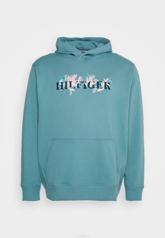סווטשירט קפוצ'ון דקל embro NX205579 כחול גבוה Tommy Hilfiger
