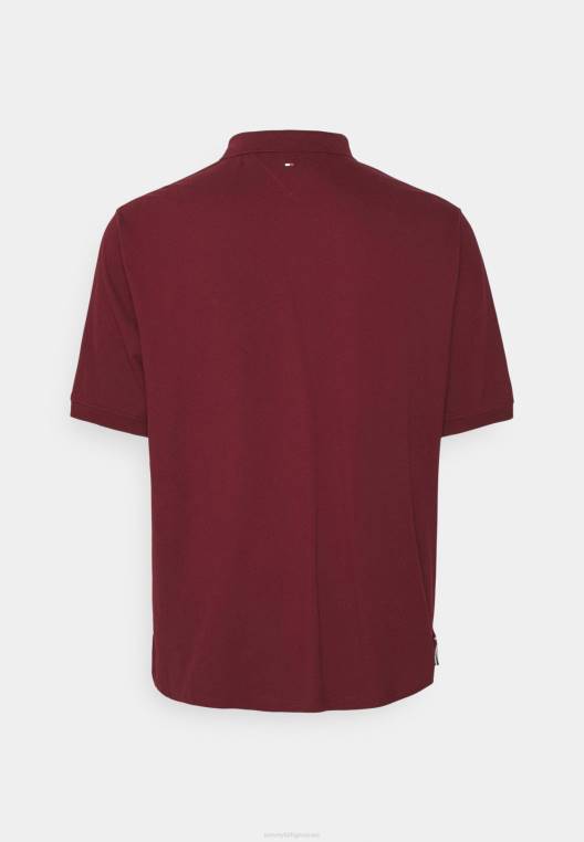 חולצת פולו לוגו embro NX206362 אודם עמוק Tommy Hilfiger