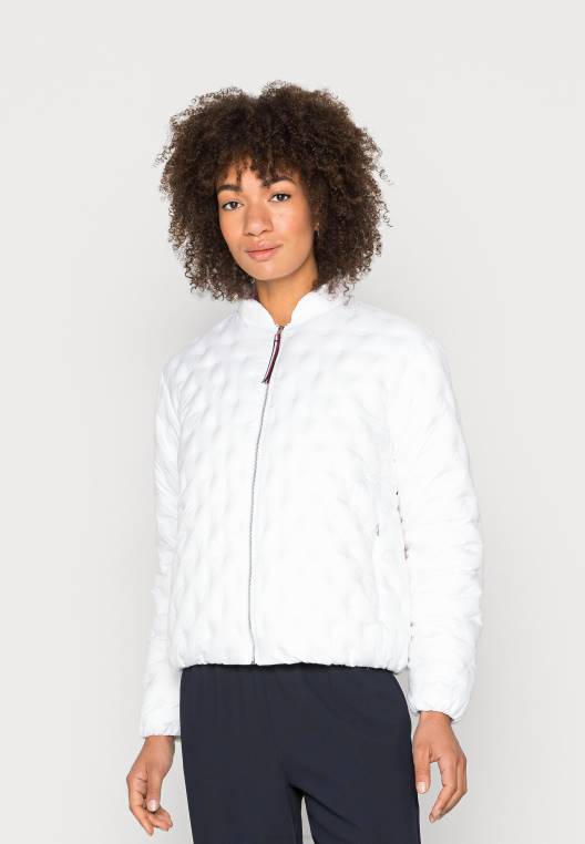 מעיל פוך של מעיל embro נקודה NX208967 אופטי לבן Tommy Hilfiger