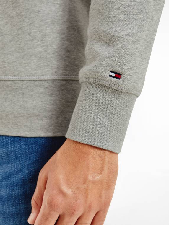 סווטשירט לוגו flex NX201391 אברש אפור בהיר Tommy Hilfiger