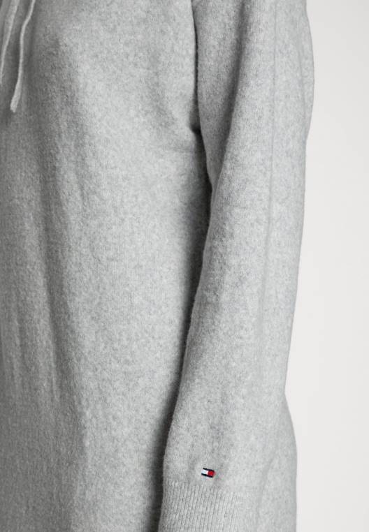 שמלת מגשר ברך עם קפוצ'ון flex NX207525 אברש אפור בהיר Tommy Hilfiger