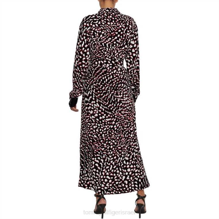 שמלת מידי של טומי fthr NX2020090 הדפס fthr גדול Tommy Hilfiger