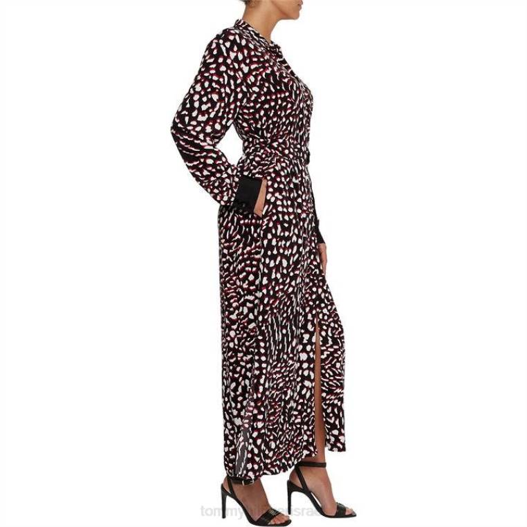 שמלת מידי של טומי fthr NX2020090 הדפס fthr גדול Tommy Hilfiger