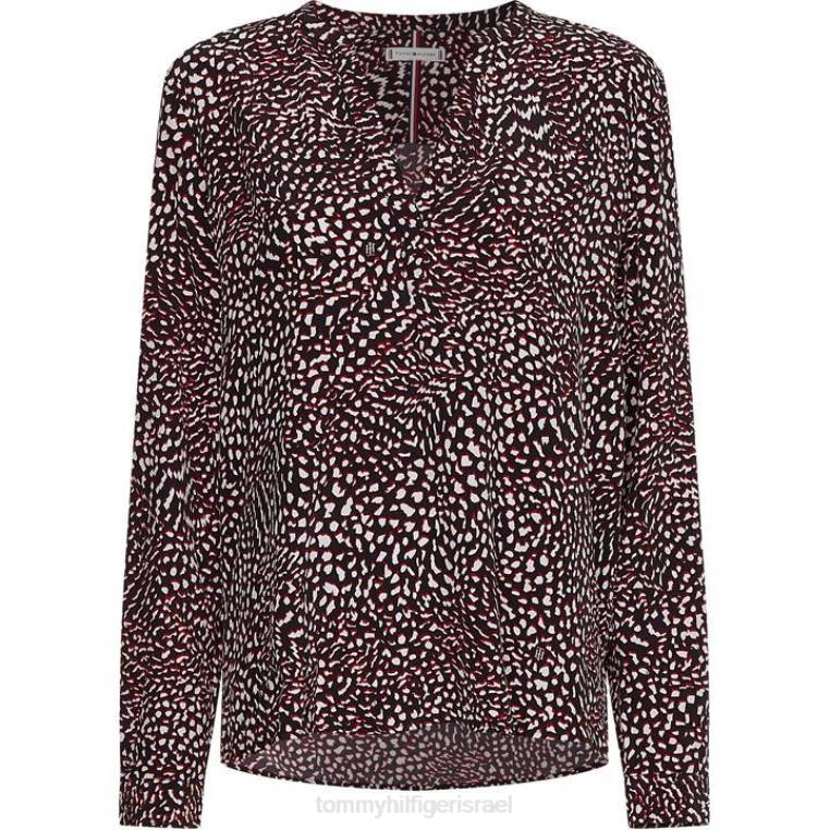 טומי fthr pnt חולצה NX2020966 הדפס נוצות Tommy Hilfiger