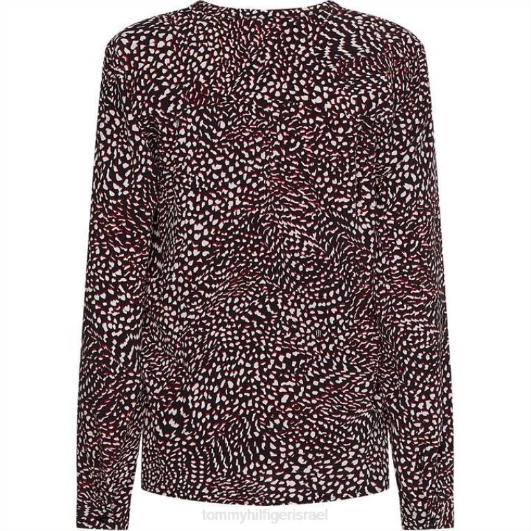 טומי fthr pnt חולצה NX2020966 הדפס נוצות Tommy Hilfiger