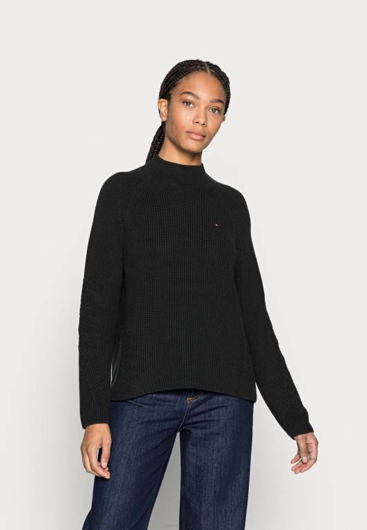 מגשר סוודר מדומה של hayana NX208098 שָׁחוֹר Tommy Hilfiger