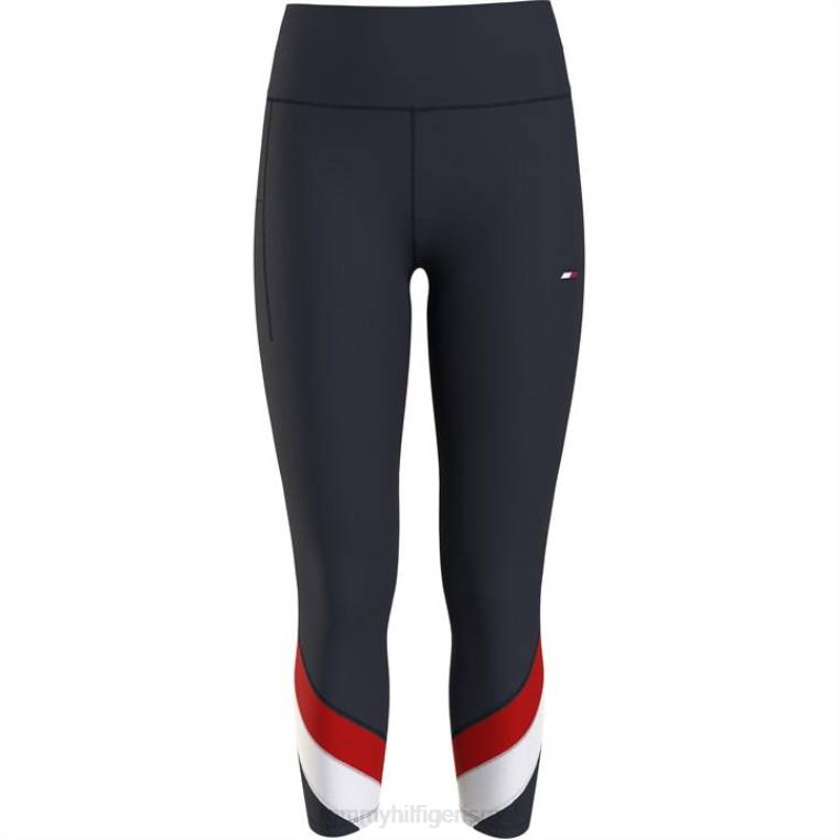 hw color block legging NX2020119 שמיים מדבריים/אדומים Tommy Hilfiger
