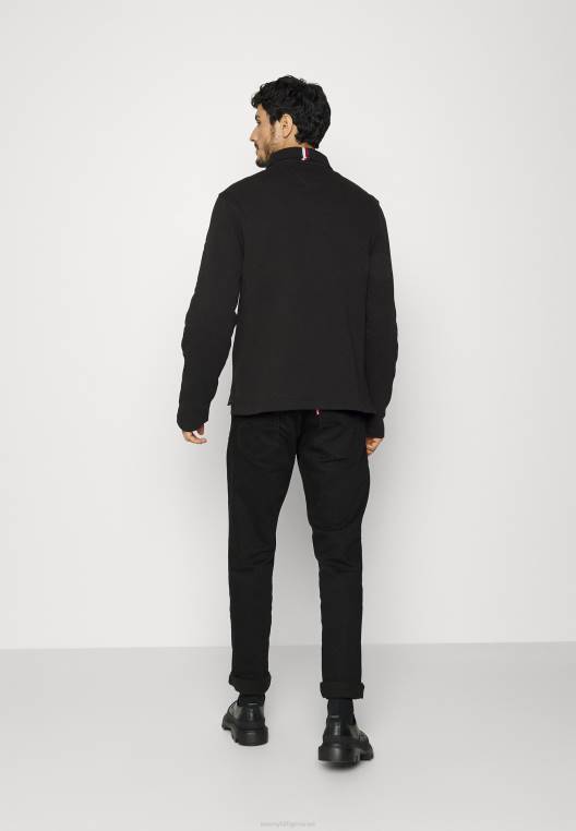 סווטשירט עם צווארון מדומה של icon crest NX205083 שָׁחוֹר Tommy Hilfiger