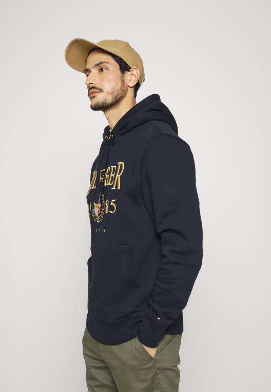 סווטשירט קפוצ'ון icon crest NX208207 שמיים מדבריים Tommy Hilfiger