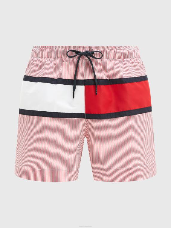 מכנסי ים קצרים עם פס ithaca NX201461 פס אדום הילפיגר Tommy Hilfiger