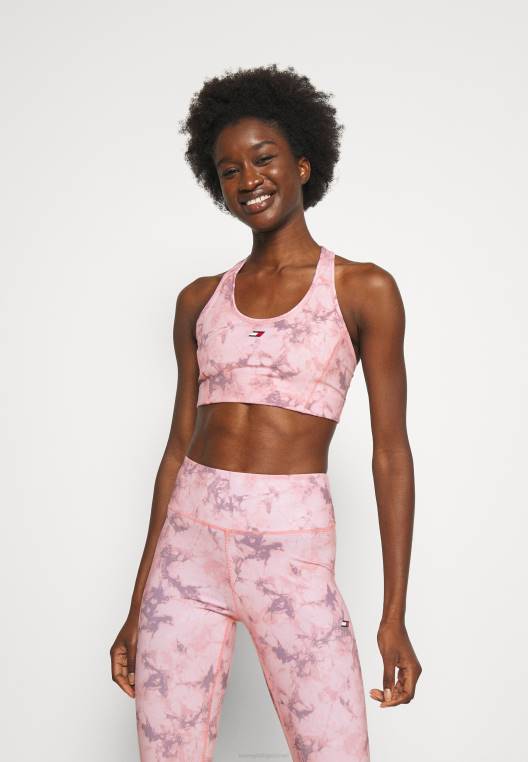 חזיית mid Racer חזיית ספורט תמיכה בינונית NX208956 וָרוֹד Tommy Hilfiger