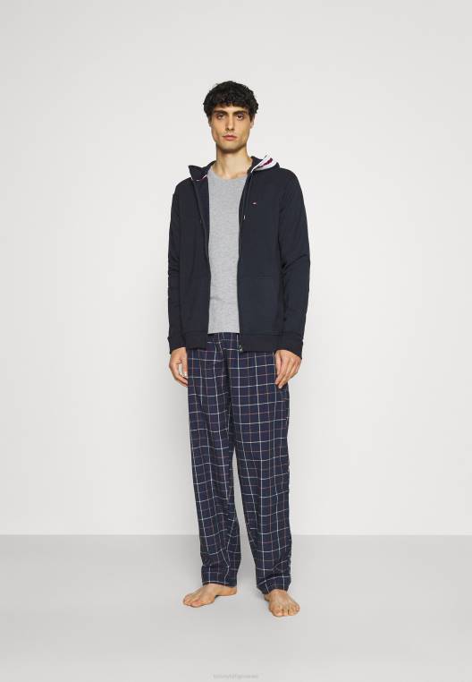 חולצת פיג'מה עם קפוצ'ון של nature tech NX207020 כְּחוֹל Tommy Hilfiger