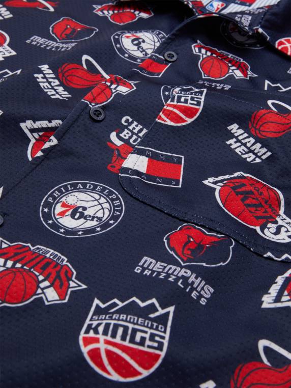 ג'ינס וחולצת nba עם שרוולים קצרים NX201687 דמדומים נייבי/שיק Tommy Hilfiger