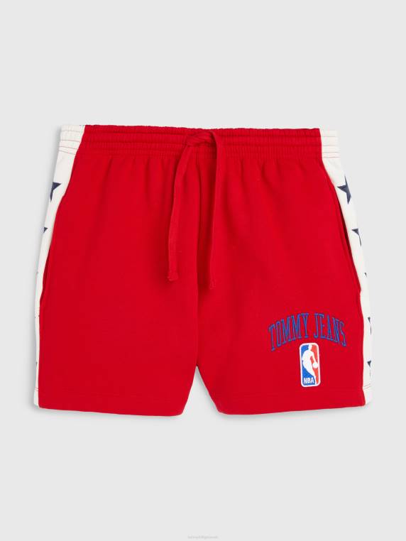 מכנסי טרנינג קצרים עם ג'ינס ומכנסי nba NX202468 אדום כפרי Tommy Hilfiger