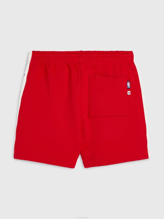 מכנסי טרנינג קצרים עם ג'ינס ומכנסי nba NX202468 אדום כפרי Tommy Hilfiger