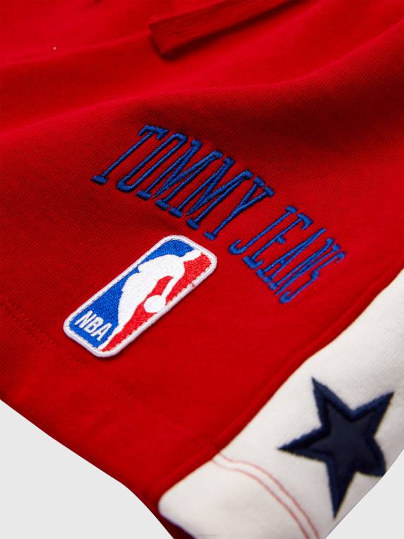 מכנסי טרנינג קצרים עם ג'ינס ומכנסי nba NX202468 אדום כפרי Tommy Hilfiger