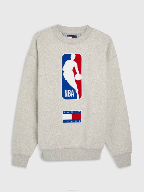סווטשירט רגוע של ג'ינס ו-nba NX202663 אברש אפור Tommy Hilfiger