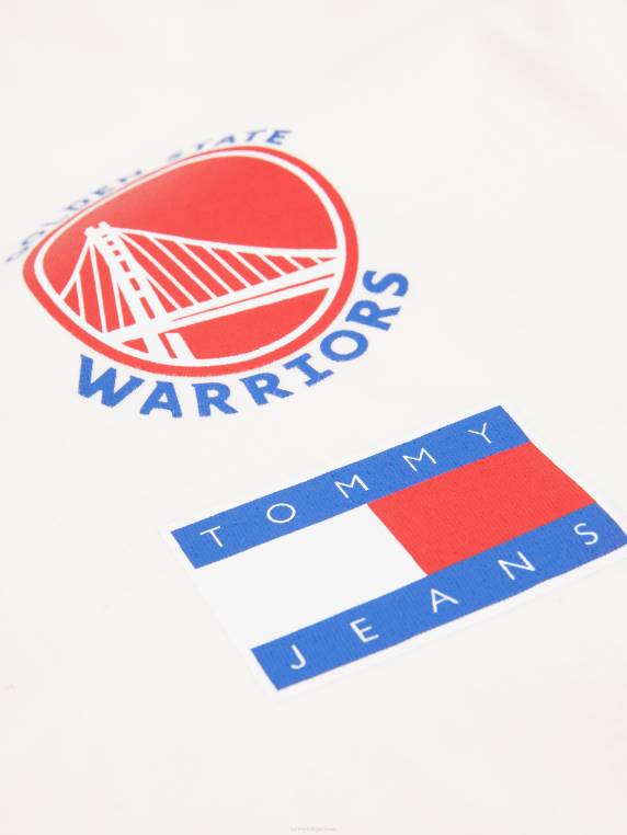 ג'ינס וחולצת טי קצוצה nba NX202780 לוחמי לבן/GS עתיקים Tommy Hilfiger